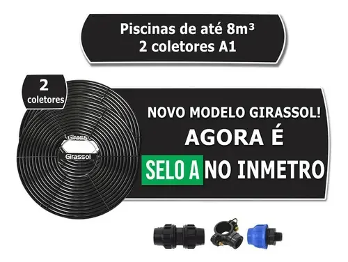 Aquecedor Coletor Solar Girassol Piscinas Até 8 Mil Litros