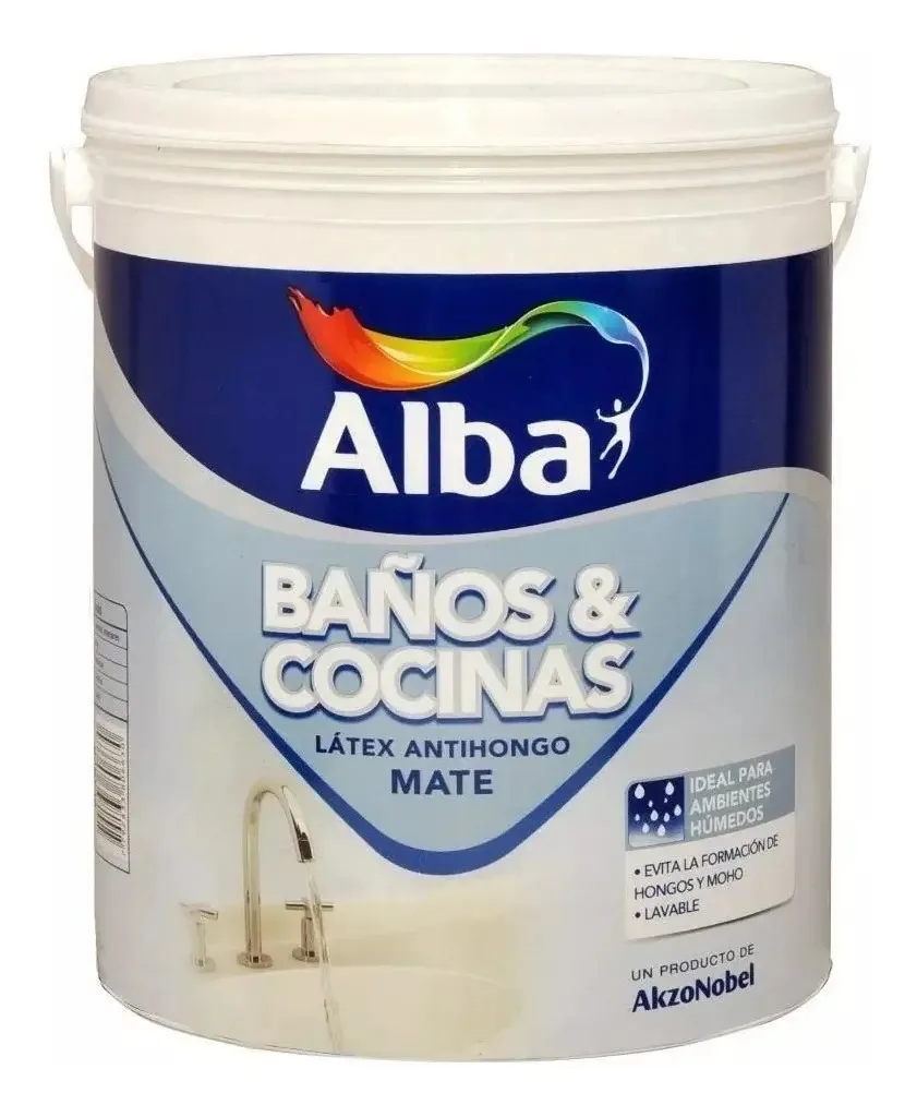 Banheiros e cozinhas de látex antifúngico Alba X 1lt Pintumm