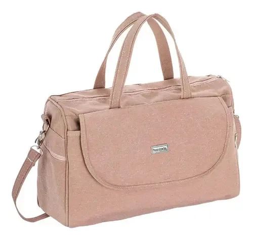 Bolsa Baú Maternidade Linho Rosa - Fazendo Arte