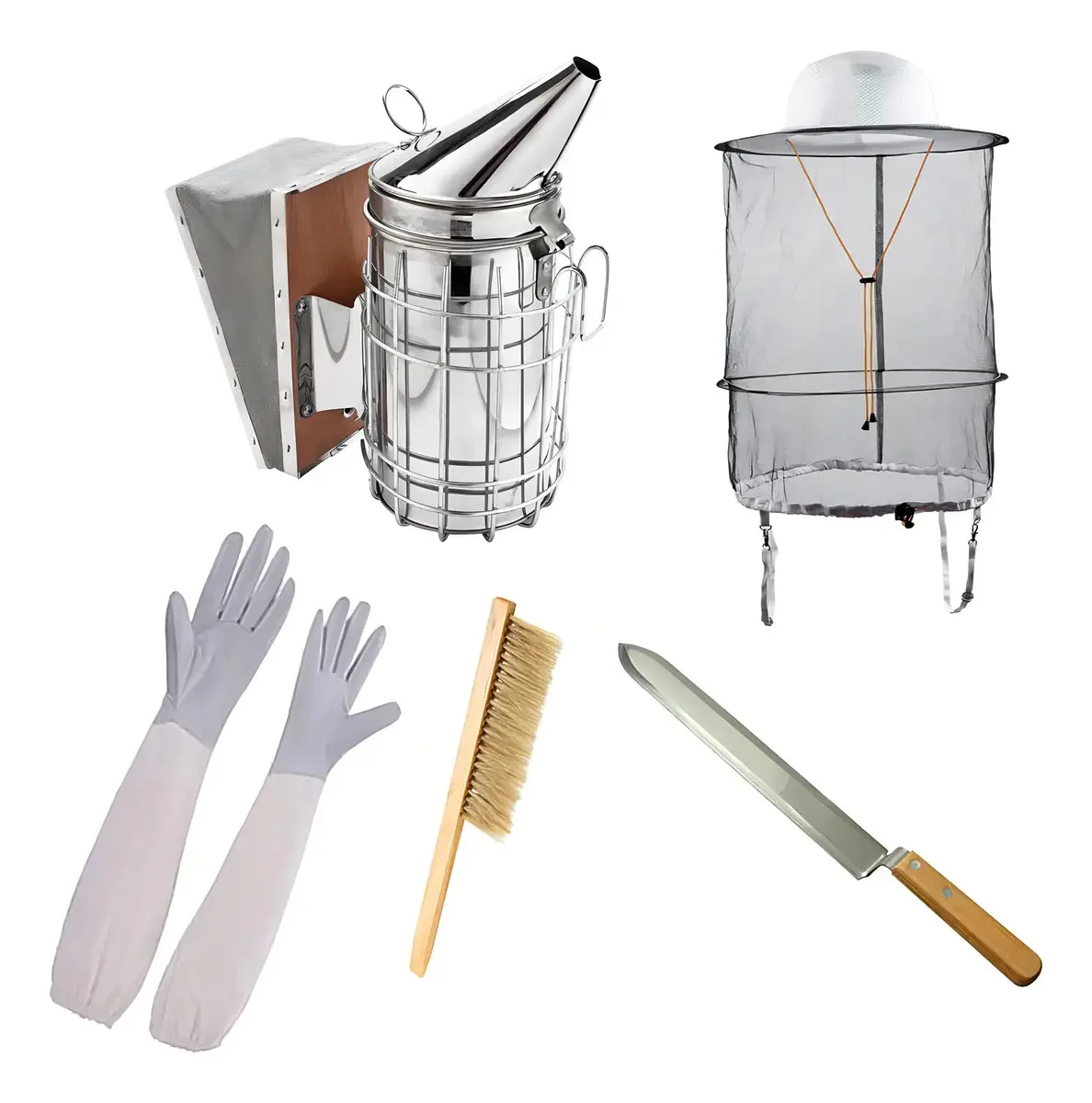 Hunterbee Conjunto de Ferramentas para Apicultura, Design de Fumigador de Colmeia, Acessório para Apicultura