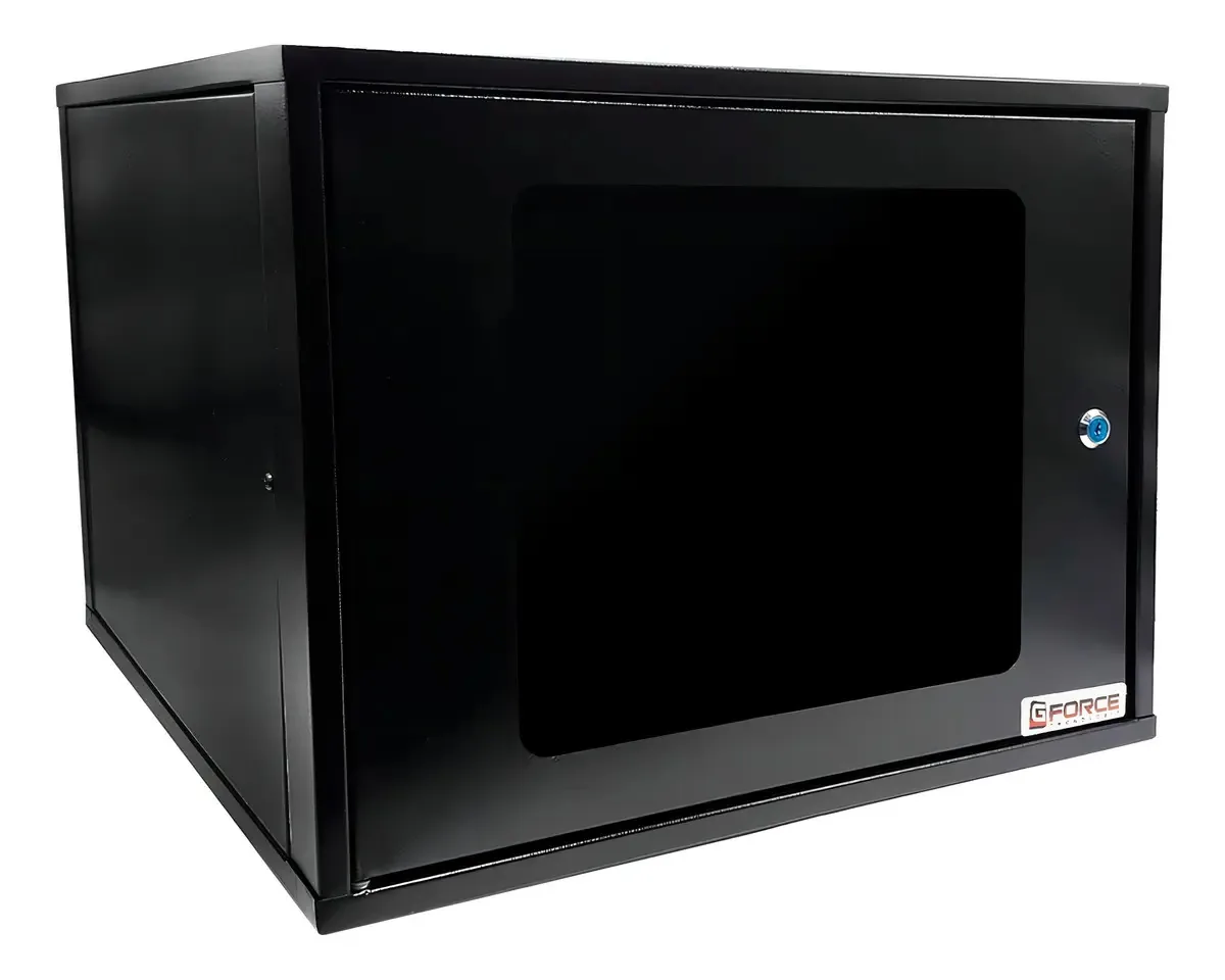 Mini Rack Parede 19 Gforce, 8u X 570mm, Visor Acrílico