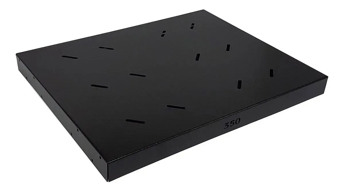 Bandeja Fixa Rack 19 Gforce 350mm 4 Pontos Fixação 25kg Aço