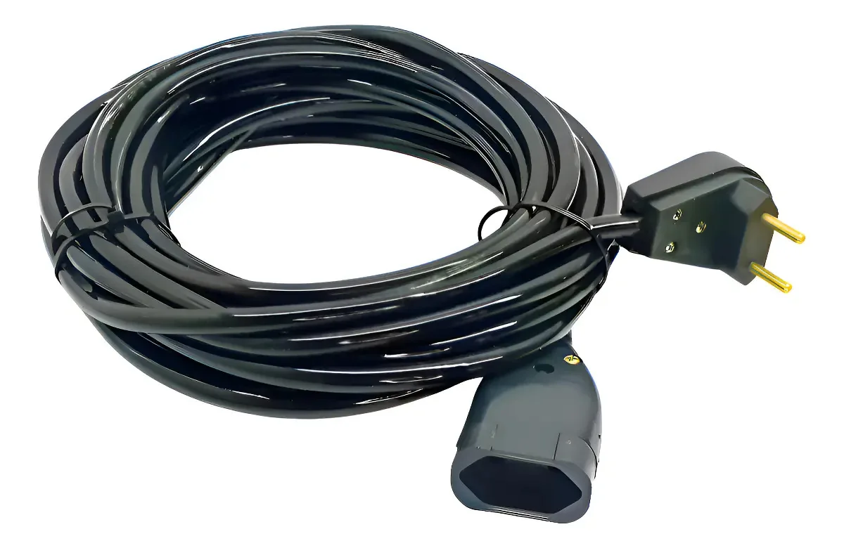 Extensão Elétrica 20 Metros 10A 1 Tomada Preto Security Alarms