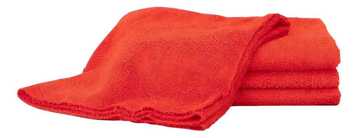 Kit 10 Panos Multiuso De Microfibra Flanela 50x70cm-vermelho