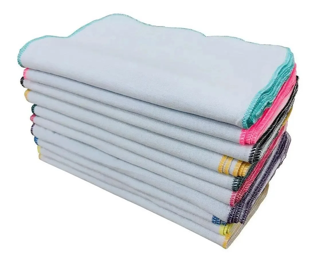 Pano para limpeza Rubber Store Alvejado Premium Kit 20 Pcs branco