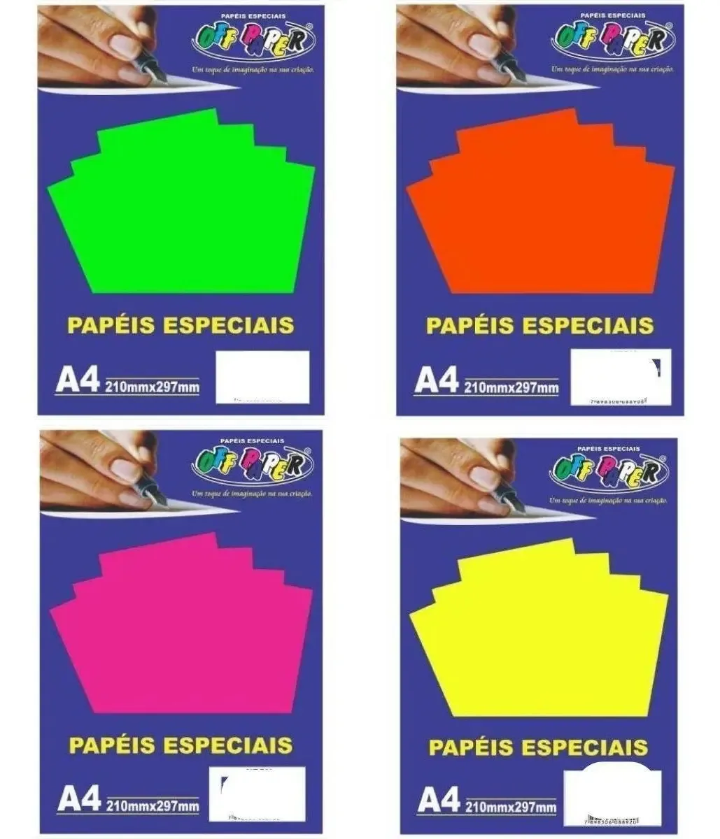 20 Papel Neon Fluorescente Decoração Festa Brilha Luz Negra