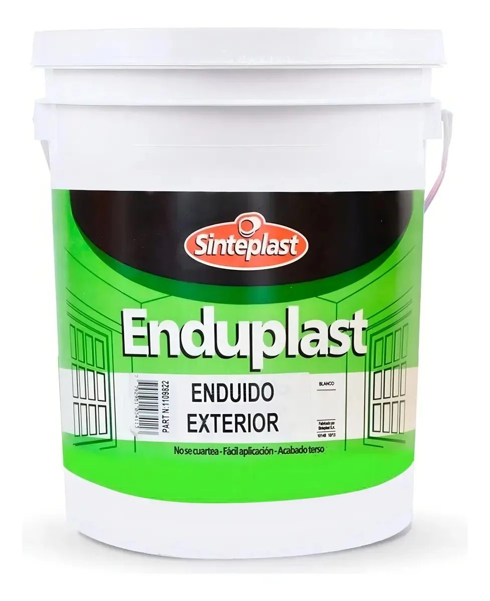 Plástico externo Sinteplast Enduplast endurecido 25 kg