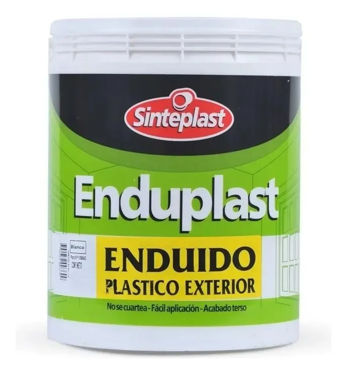 Plástico externo Sinteplast Enduplast endurecido 1 kg