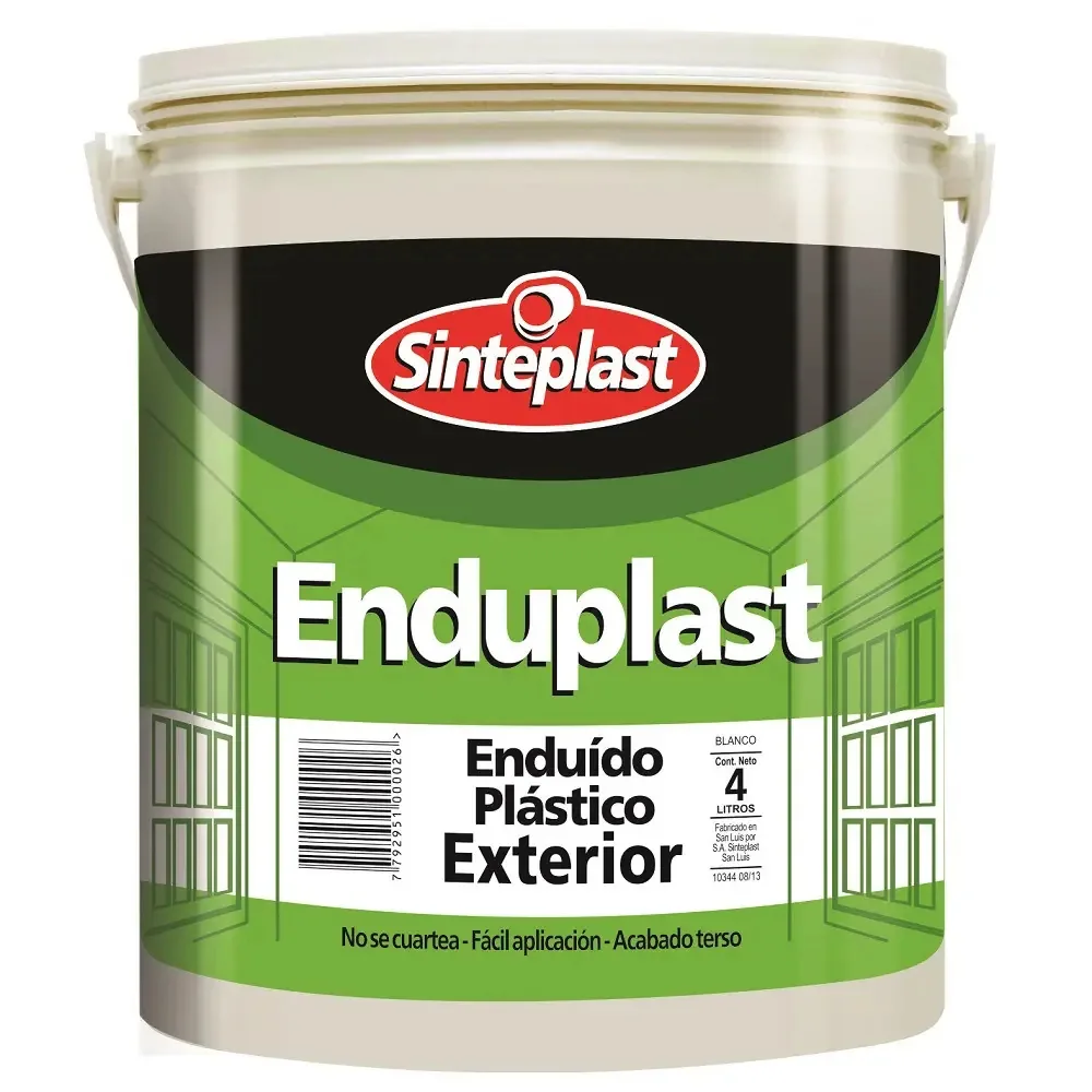 Plástico externo Sinteplast Enduplast endurecido 4 kg