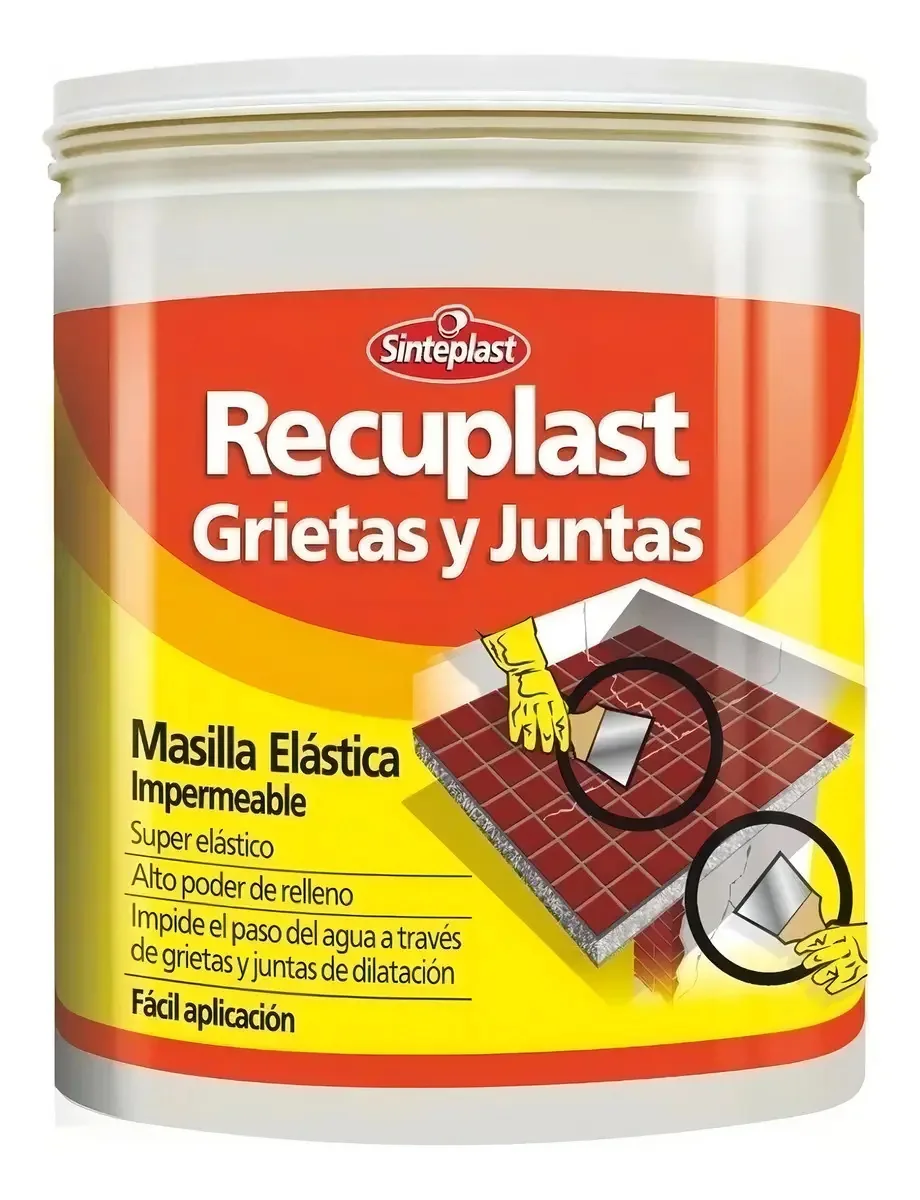 Massa de fissuras e juntas Recuplast 1kg - Pinturas ilustradas