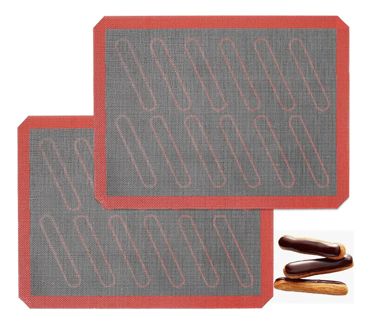 Tapetes de cozimento de silicone Amyone 30x40cm, 2 peças - transparentes