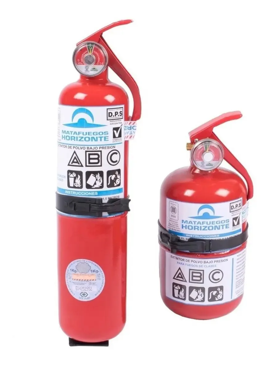 Extintor de incêndio Horizon 1 kg Abc Powder Class A 1kg adequado para carros