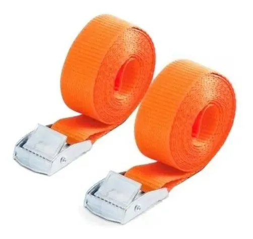 2 Cintas Amarre 2,5 m Correa Hebilla Atar Equipaje Surf Kayak Cor Laranja