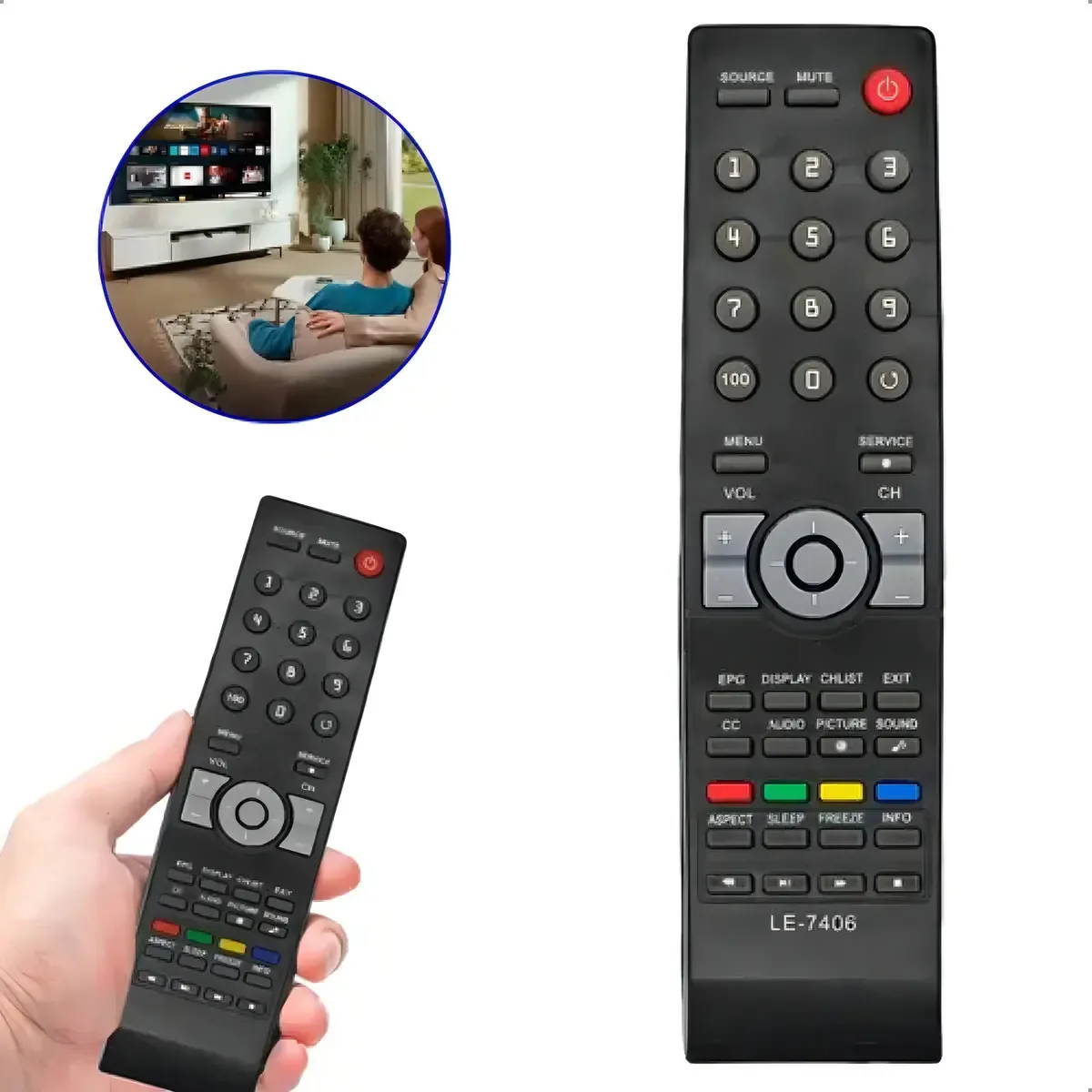 Controle Remoto para TV AOC D32W931 Preto