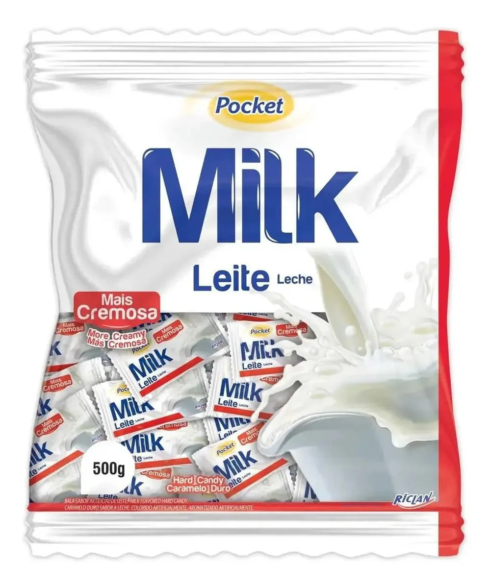 Bala Riclan caramelo com leite