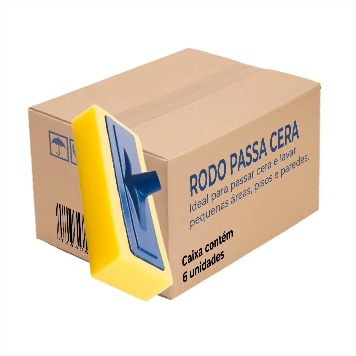 Rodo Ara Passar Cera E Lavar Pisos E Paredes Kit C/6