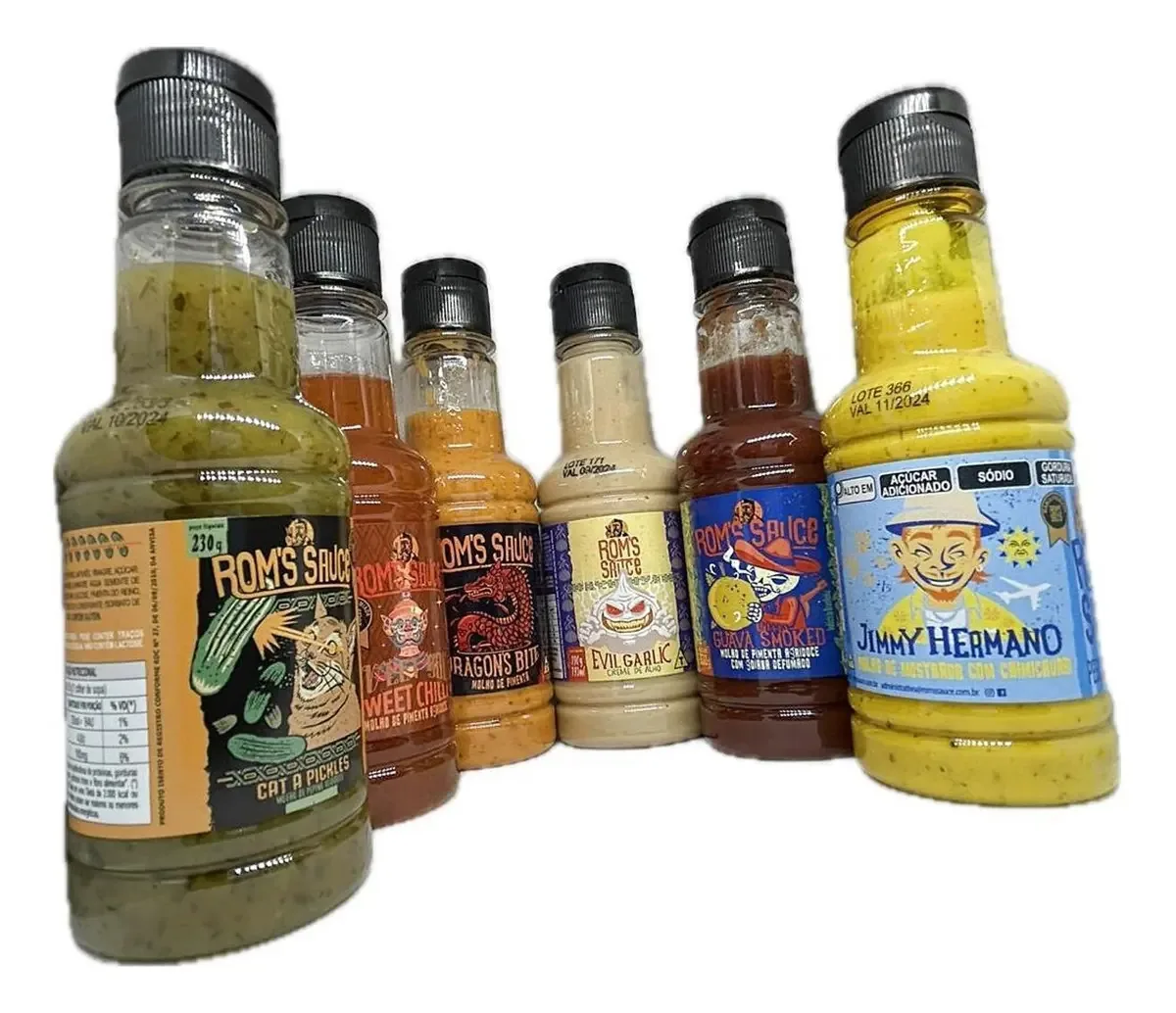 6 Molhos Especiais Churrasco Gourmet Premium Rom's Sauce