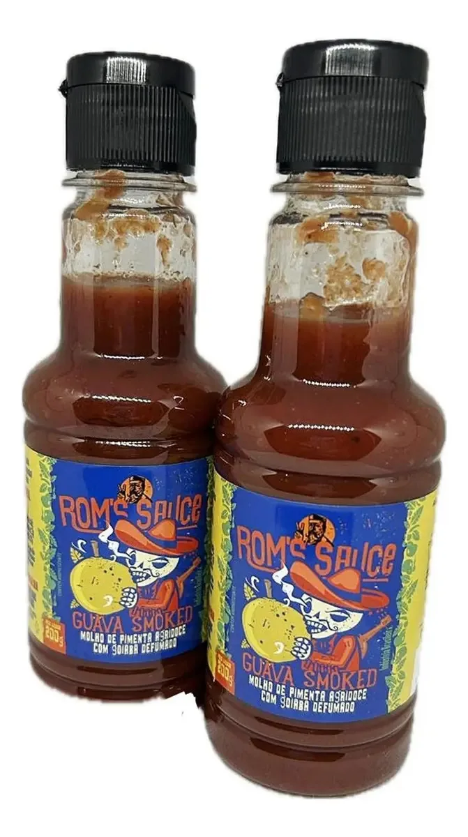 Kit 2 Molhos Goiaba Defumada Guava Smoked Rom's Sauce