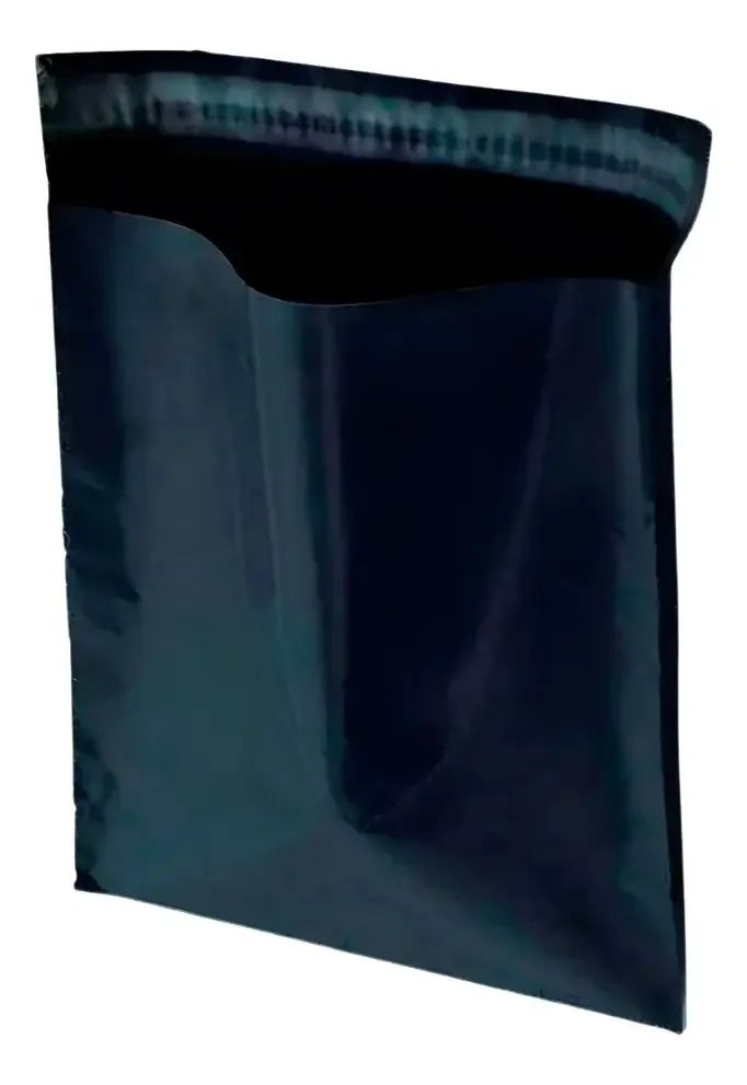100 Envelopes De Segurança Black Premium - 15x24 Cm Preto