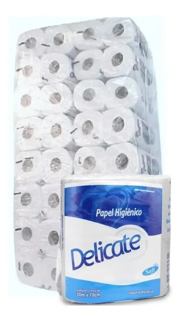 Papel Higiênico 30 M Folha Simples Com 64 Unidades