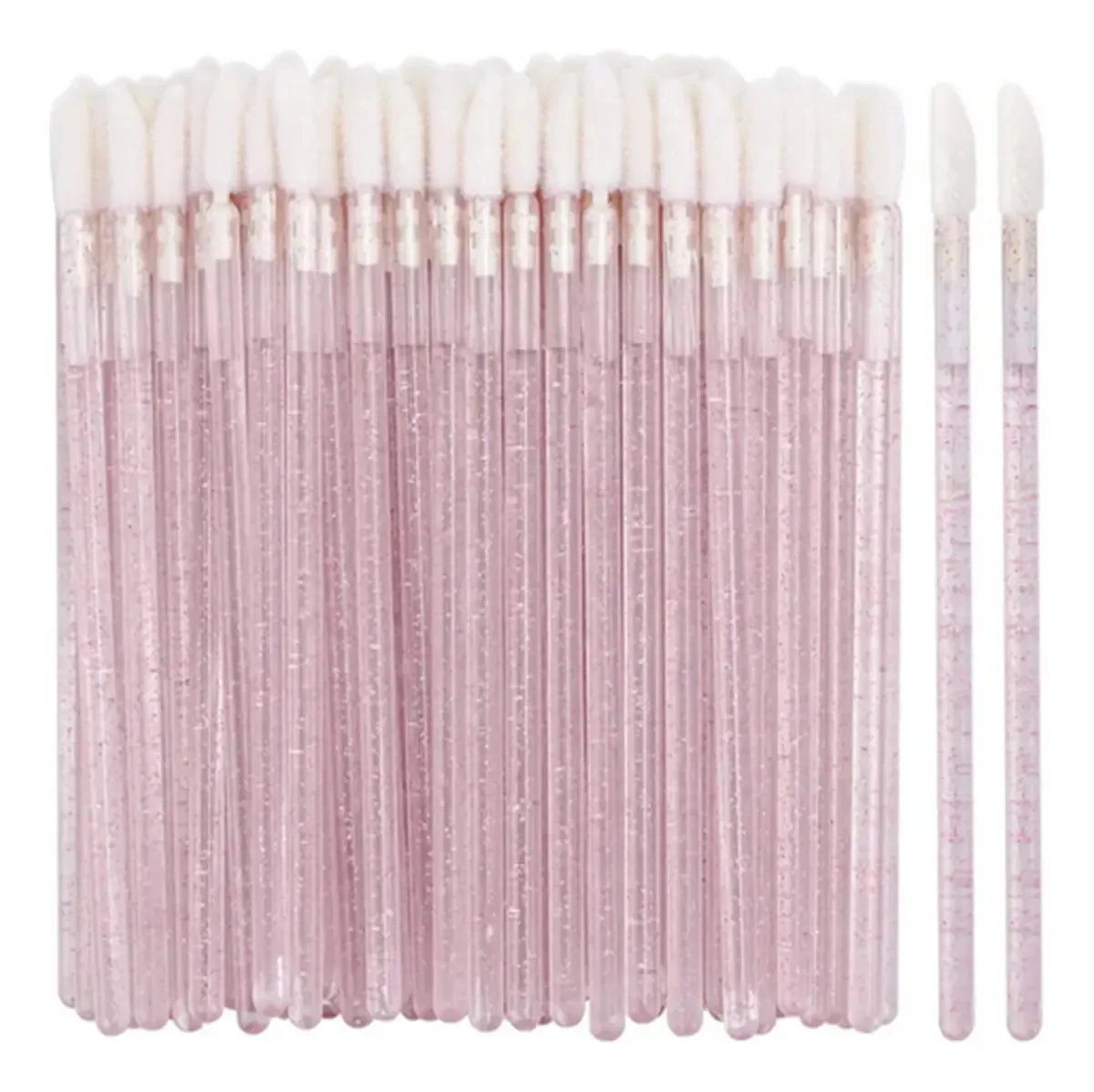 Kit 50 Aplicadores Descartáveis Batom Gloss Maquiagem Profissional