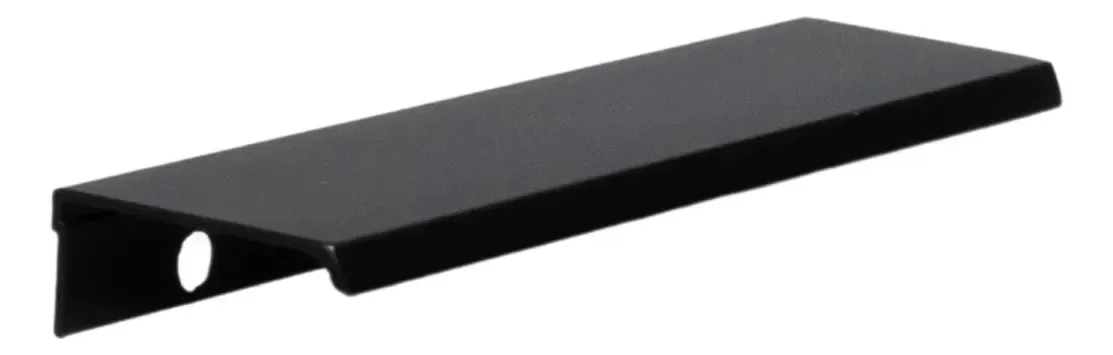 Kit 10 Puxadores Armário Gavetas Portas Multiuso Pia Mdf Cor Preto Pintura Eletrostática A Pó