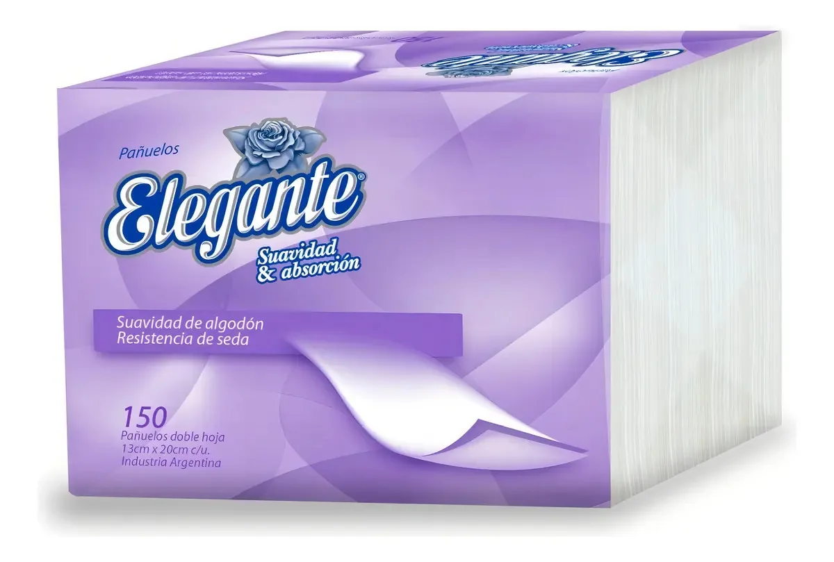 Lenços de papel de seda Carilina Elegant de folha dupla 150 Un