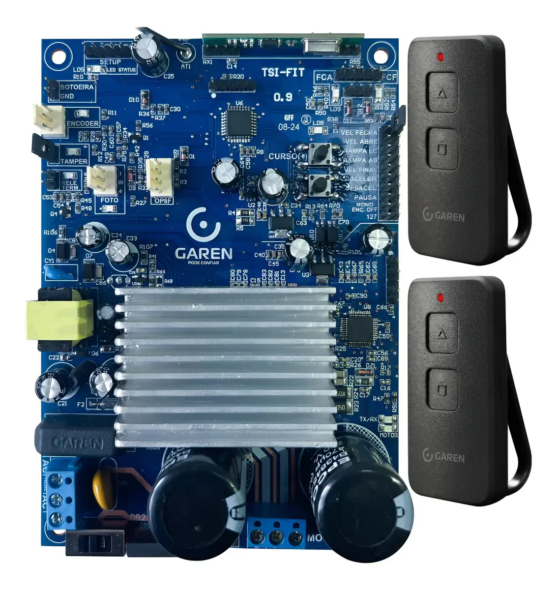 Central Eletrônica Garen TSi Fit Pro com 2 Controles e Frequência 433 MHz