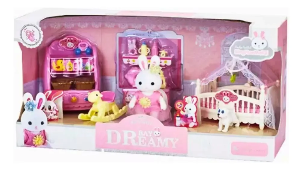 Coleção Playset Dreamy Mega Baby Room Bunnies