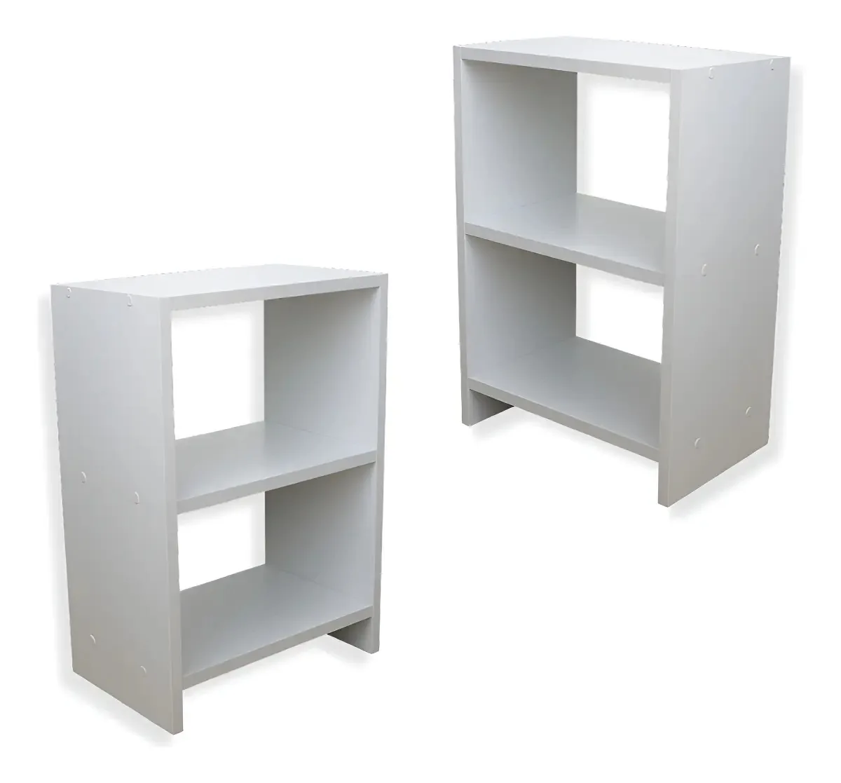 Kit 2 Mesas Cabeceira Branca Cama Criado Nicho Mdf Compacto Acabamento Fosco Cor Branco