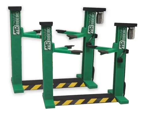 Kit Com 2 Miniaturas De Elevador - Escala 1:43 Cor Verde