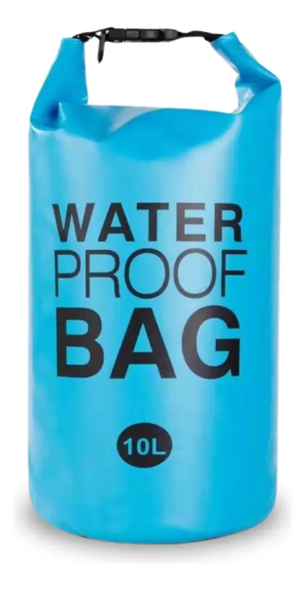 Saco Estanque Impermeavel Prova D'agua Saco Bag Camping 10lt Cor Azul-claro