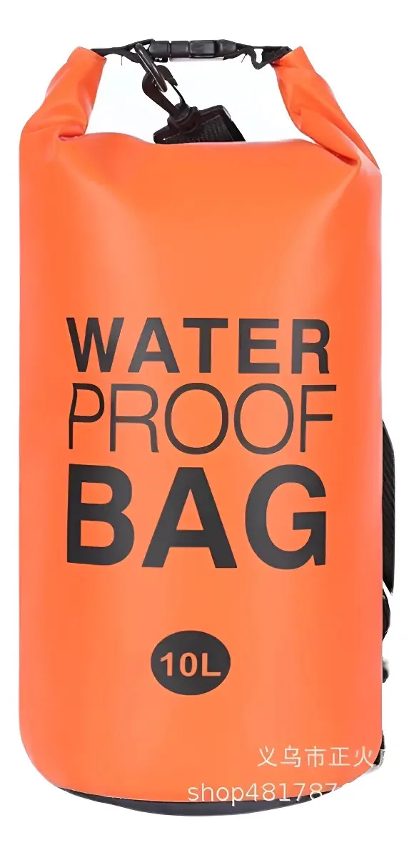 Saco Estanque Impermeavel Prova D'agua Saco Bag Camping 10lt Cor Laranja