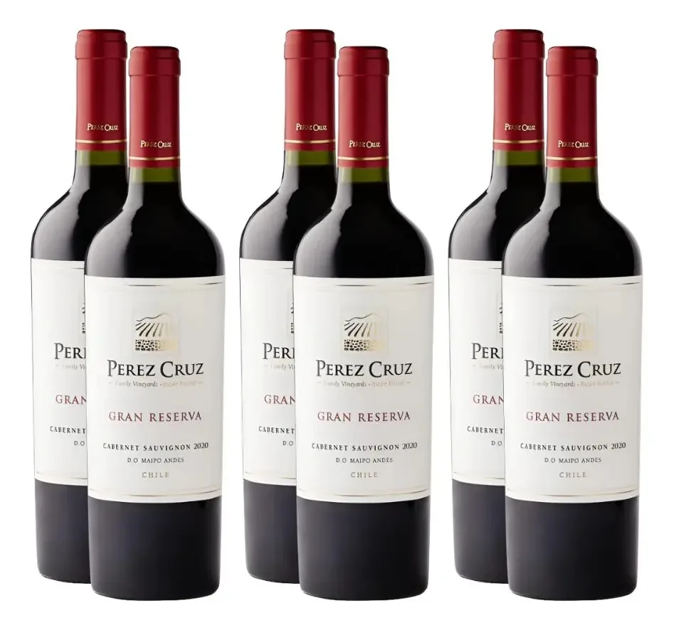 Kit 6 Vinhos Chileno Perez Cruz Gran Reserva 750ml