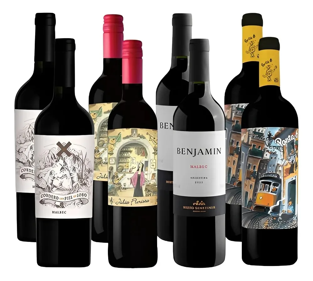 Kit 8 Vinhos Tintos Argentina & Portugal Seleção Especial