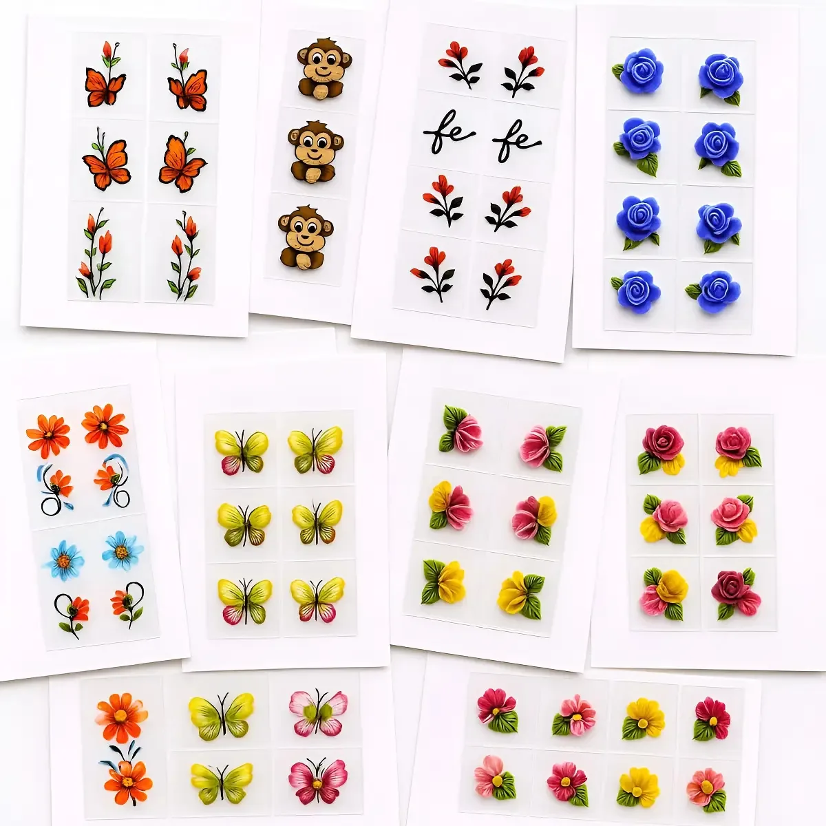 Bella Adesivos Kit 4000 Adesivos Unhas 3d Autocolantes Variados