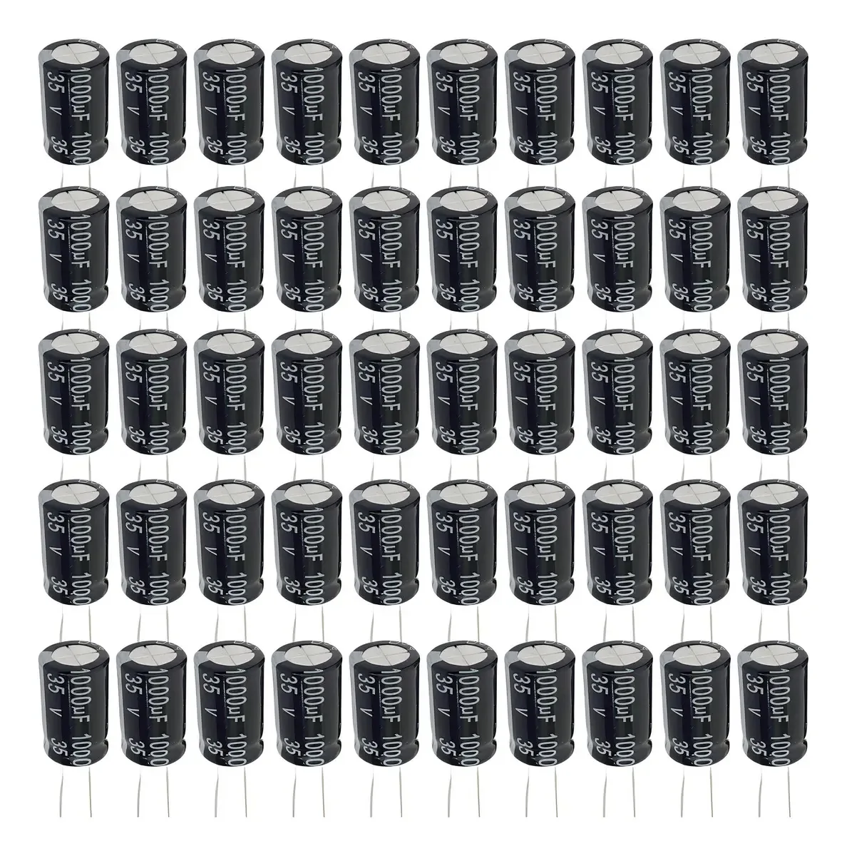 Kit 50 Capacitores Eletrolíticos 1000uF 35V 105°C