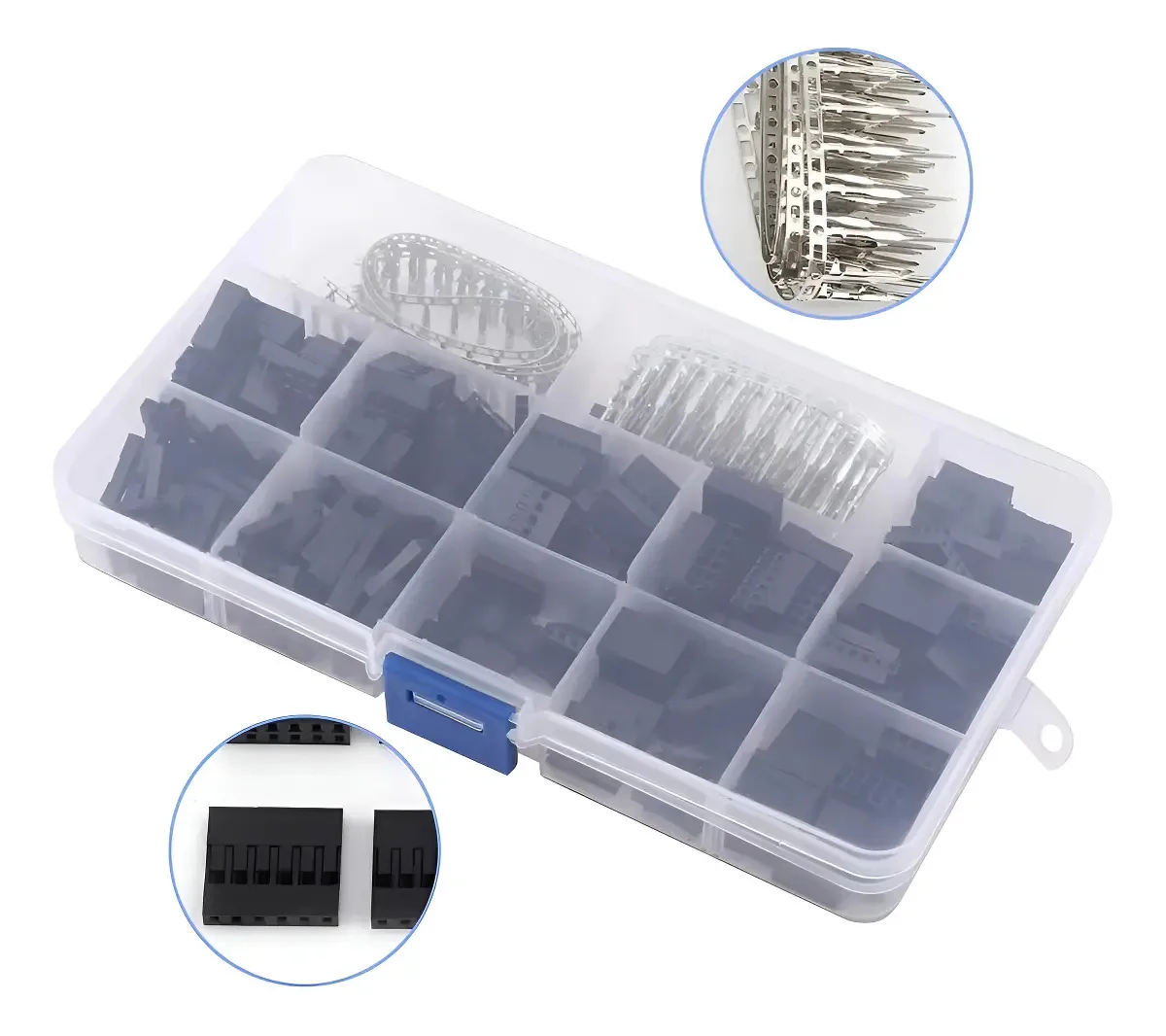 Kit 620 Conectores Dupont Macho/fêmea 2.54mm Na Maleta