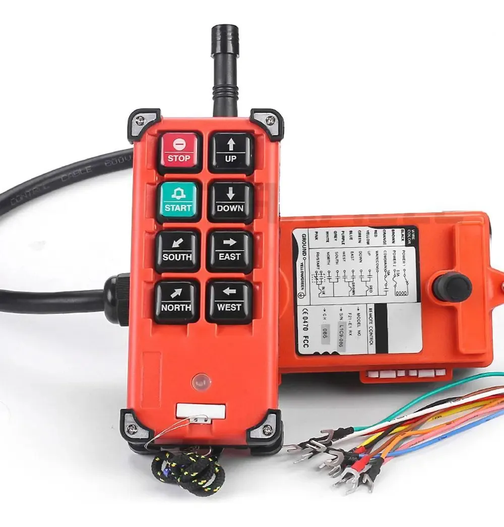 Controle Ponte Rolante ENG F21-E1B 868Mhz 100m IP65 8 Botões