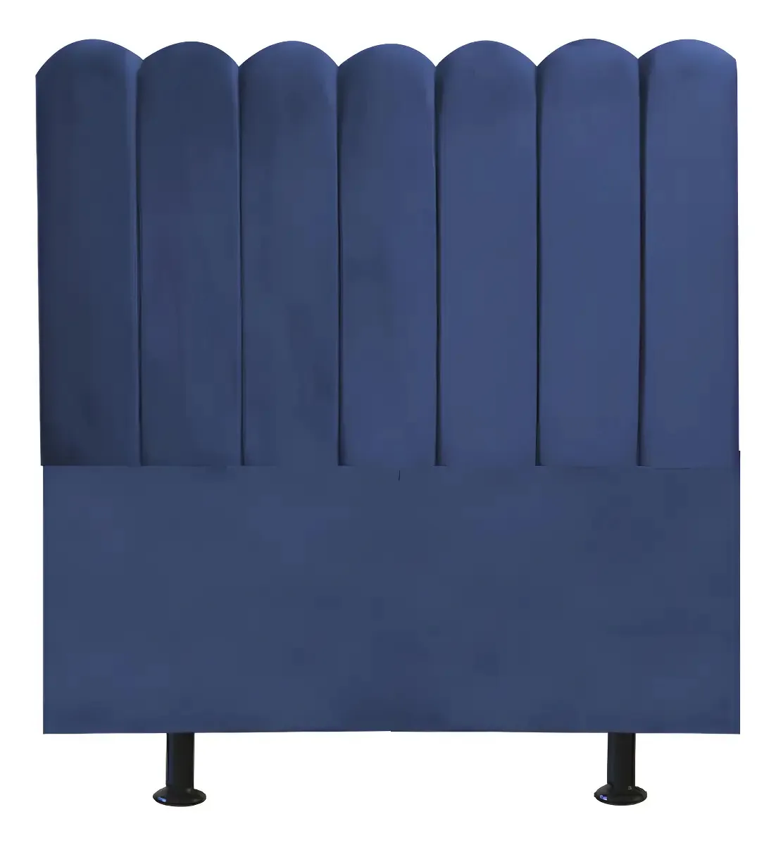 Cabeceira Casal Alanis Suede Azul-marinho Arte das Cabeceiras Madeira 140cm