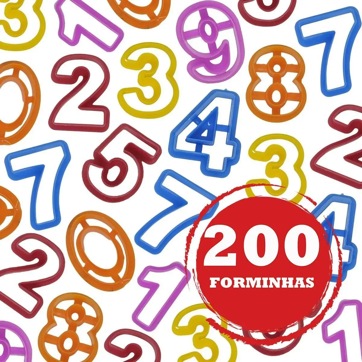 200 Molde Massinha Modelar Escola Infantil Numero Atacado