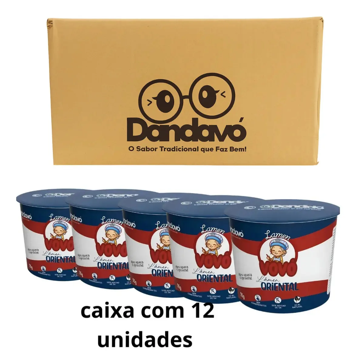 Macarrão Instantaneo Lamen Oriental 100% Natural Caixa 12uni