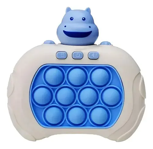 Pop-It Popit Pop It Eletrônico Som Cor Pop It Hipopotamo Azul