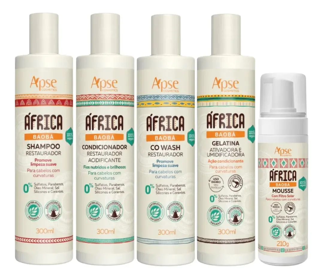 Produtos de beleza Apse África Baobá restauração, nutrição de 1.23L 1.23kg