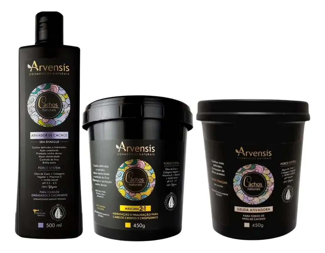 Produtos de beleza Arvensis Cachos Naturais definição dos cachos, hidratação