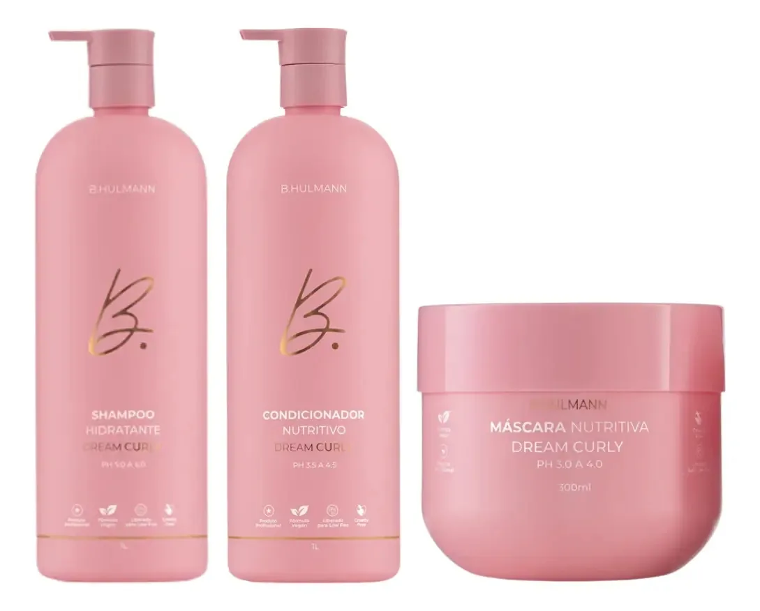 Produtos de beleza B.HULMANN Dream Curly limpeza, nutrição, hidratação de 2.3L 2.3kg
