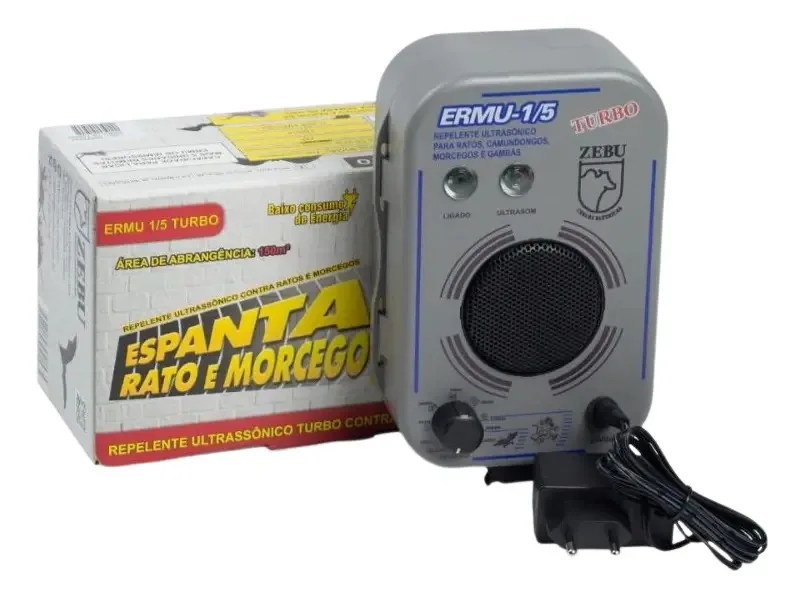 Repelente Ultrassônico Sonoro Ermu Turbo Zebu Rato Morcego