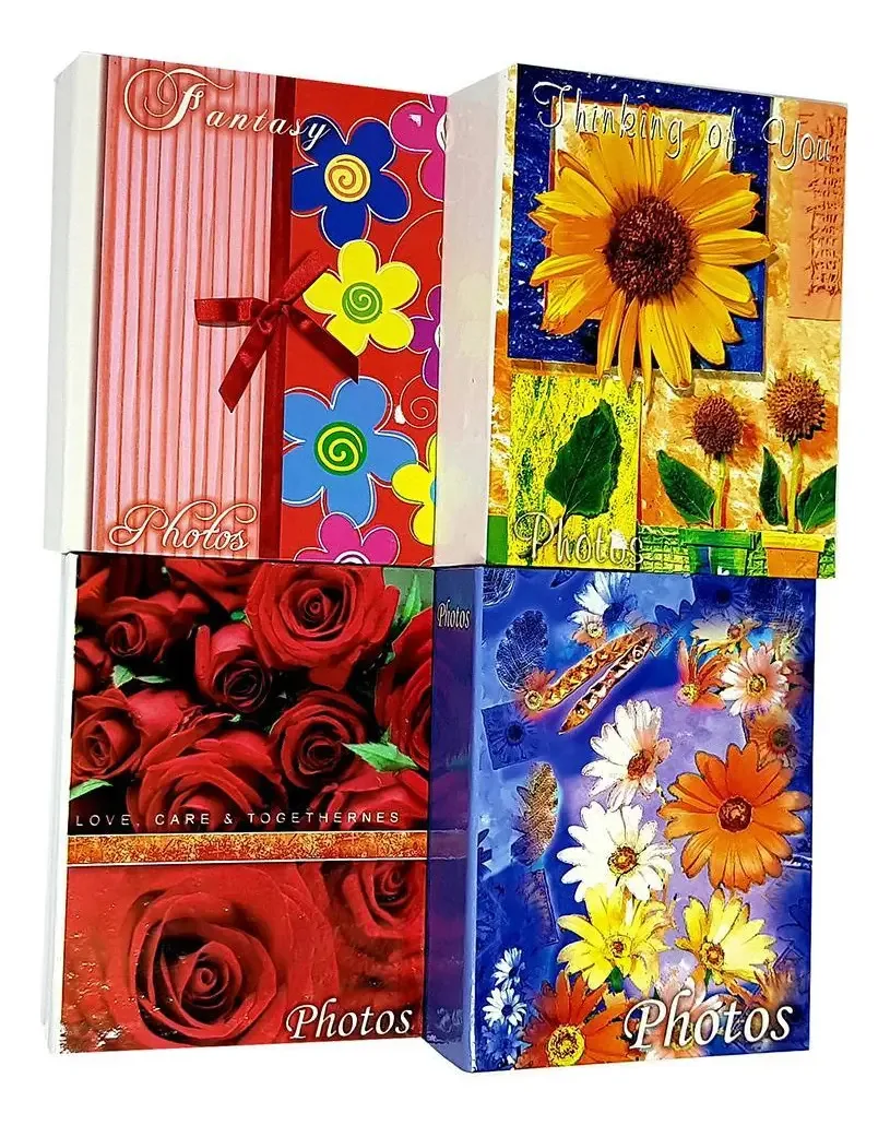 4 Albuns Para 120 Fotos 10x15 Rosas Girassois Margaridas 24h
