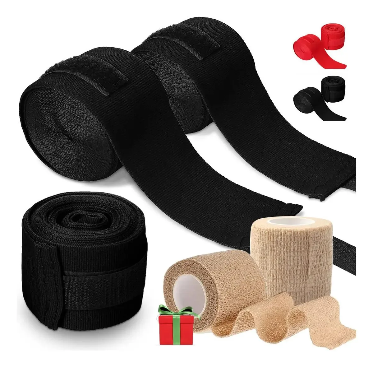 Bandagens elásticas de boxe 2 e bandagem esportiva 5cm X