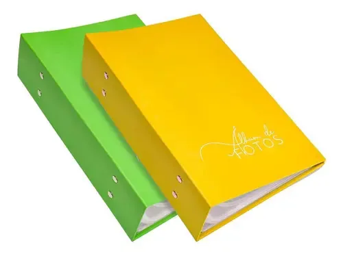2 Livros De 500 Fotos 10x15 Total 1000 Fotos Verde Amarelo